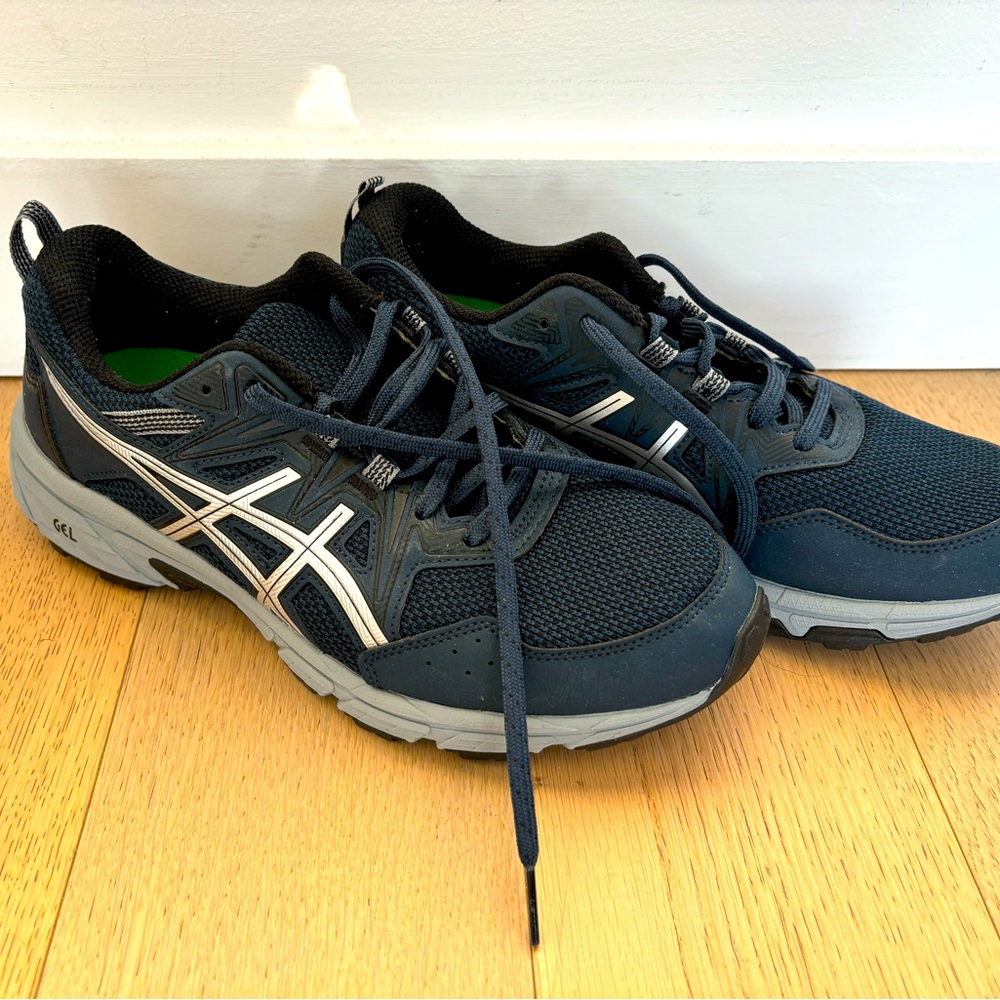 Mens Asics Gel Venture 8 Trail Running Shoes 7.5 All Terrain Blue